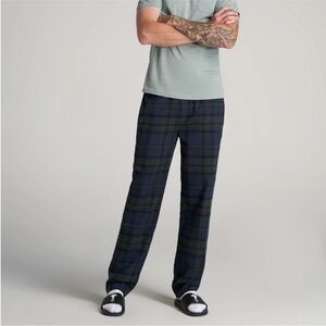 Men's Navy Plaid Lounge Pants